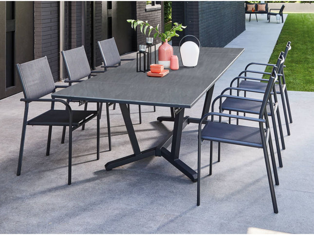 Table Vita 180/230/280 cm, plateau à lames Fundermax®