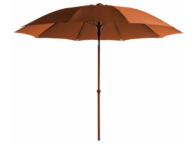 Parasol droit Ø 270 cm (coloris mât/toile assortis)
