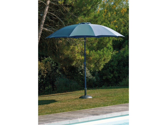 Parasol droit Ø 270 cm (coloris mât/toile assortis)