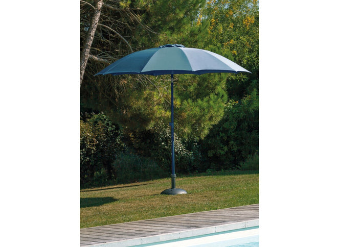 Parasol droit Ø 270 cm (coloris mât/toile assortis)