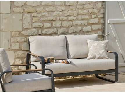 Ensemble détente Colibri – Salon de jardin aluminium (2 fauteuils + canapé 2 places)
