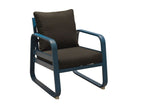 Châssis bleu / assise chiné gris