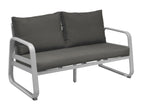 Châssis blanc / assise chiné gris