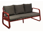 Châssis rouge / assise chiné gris