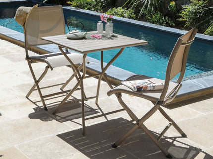 Gueridon de jardin pliant GLOBE 70 X 70 cm