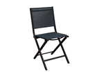 Châssis graphite / Assise chiné bleu