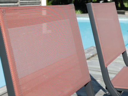 Chaise pliante Thema (TPEP effet chiné)