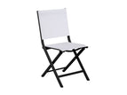 Châssis graphite / Assise chiné blanc