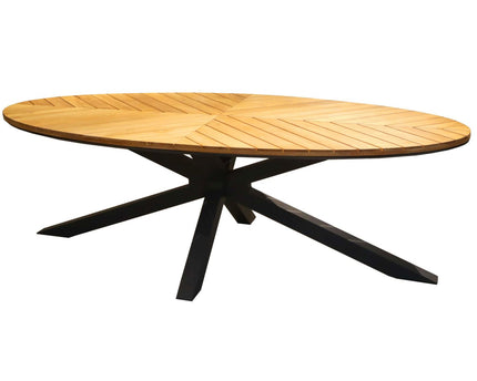 Table ovale Ferrone 240 cm, plateau Teck FSC®